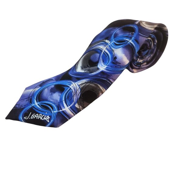 Jerry Garcia Necktie FISH Collector's Ed. Multicolor 100% Silk Grateful Dead - Picture 3 of 9